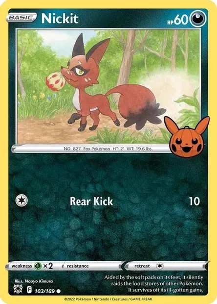 Nickit, Pokémon card TOT22 103-2 — Trick or Trade set