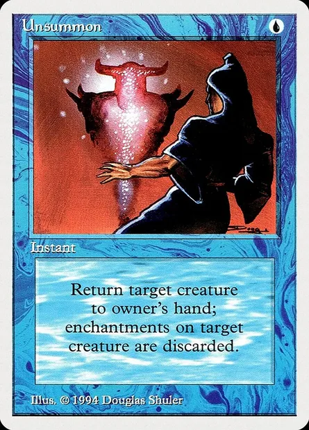 Unsummon, Magic card SUM 87 — Summer Magic / Edgar set