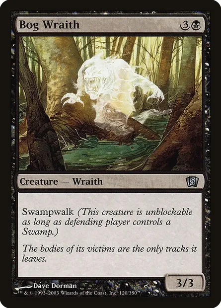 Bog Wraith, Magic card 8ED 120★ — Eighth Edition set