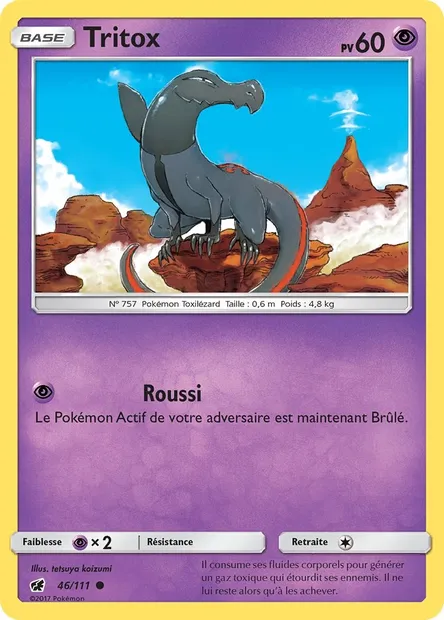 Tritox, carte Pokémon CIN 46 — extension Invasion Carmin