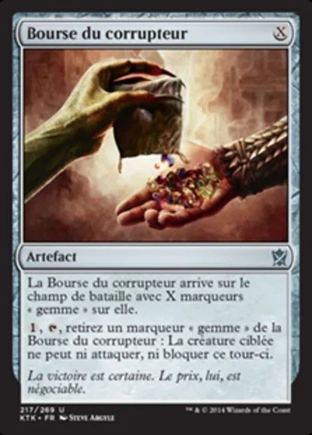 Bourse du corrupteur, carte Magic KTK 217 — extension Les Khans de Tarkir