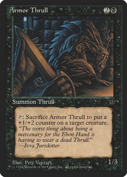 Armor Thrull, carte Magic FEM 33a — extension Fallen Empires
