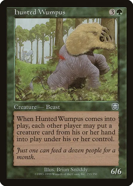 Hunted Wumpus, Magic card MMQ 253 — Mercadian Masques set