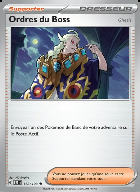 Ordres du Boss, carte Pokémon PAL 172 — extension Évolutions à Paldea