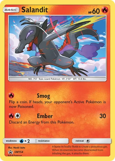 Salandit, Pokémon card SM 154 — SM Black Star Promos set