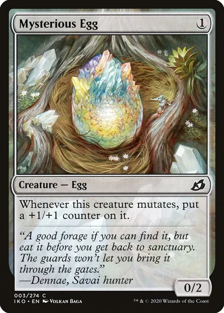 Mysterious Egg, Magic card IKO 3 — Ikoria: Lair of Behemoths set