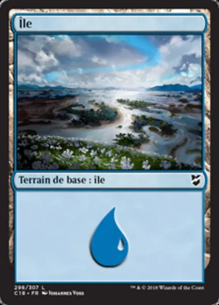 Île, carte Magic C18 298 — extension Commander 2018