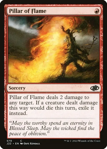 Pillar of Flame, Magic card J22 579 — Jumpstart 2022 set