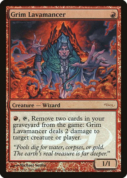 Sinistre lavamancien, carte Magic G06 2 — extension Judge Gift Cards 2006