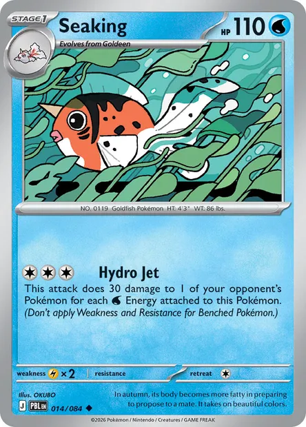 Seaking, Pokémon card PBL 014 — Pitch Black set