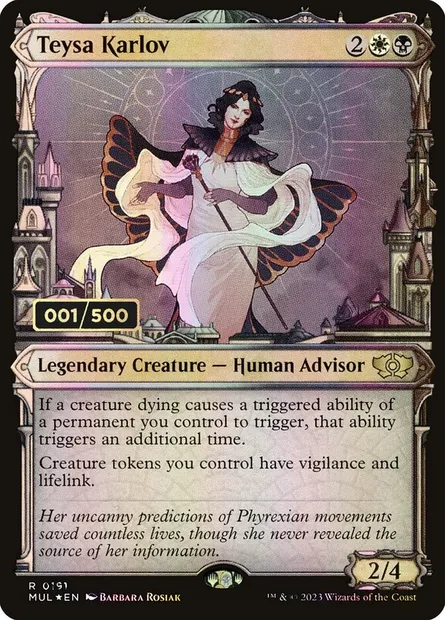 Teysa Karlov, Magic card MUL 191z — Multiverse Legends set