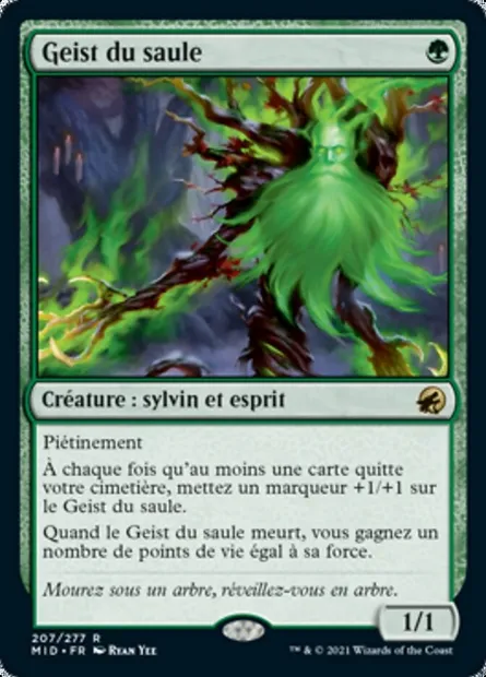 Geist du saule, carte Magic MID 207 — extension Innistrad : chasse de minuit
