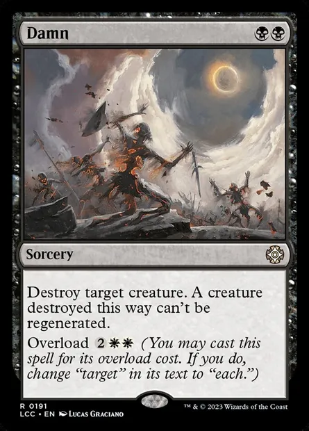 Damn, Magic card LCC 191 — The Lost Caverns of Ixalan Commander set