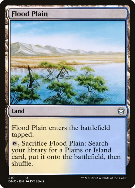Flood Plain, Magic card DMC 210 — Dominaria United Commander set