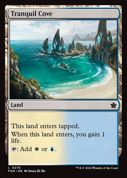Tranquil Cove, Magic card FDN 270 — Foundations set