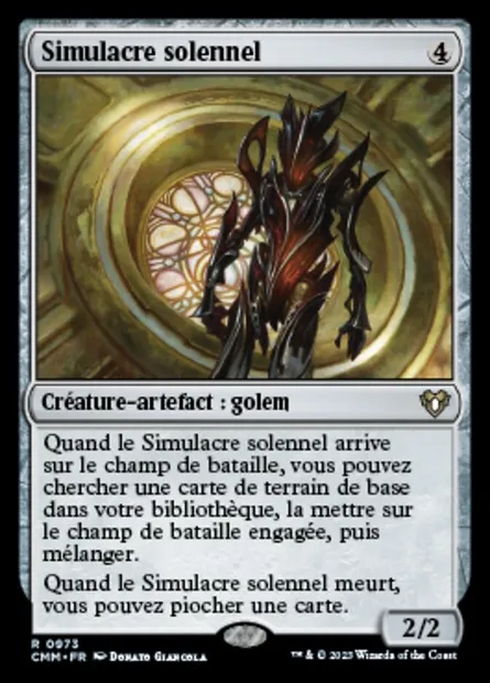 Simulacre solennel, carte Magic CMM 973 — extension Commander Masters