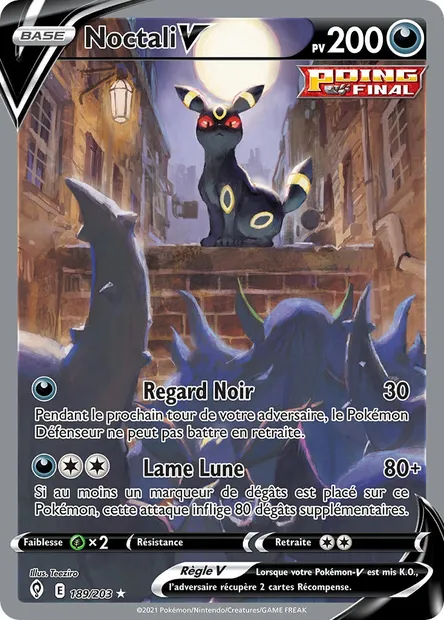 Noctali V, carte Pokémon EVS 189 — extension Évolution Céleste