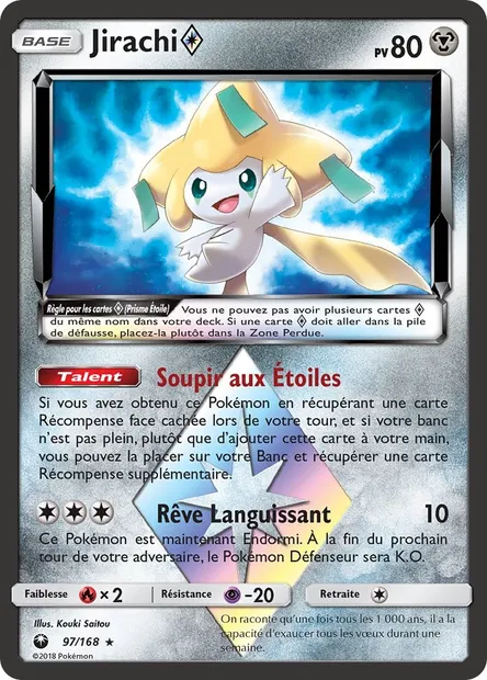 Jirachi ◇, carte Pokémon CES 97 — extension Tempête Céleste