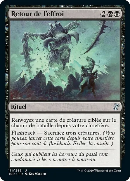 Retour de l'effroi, carte Magic TSR 111 — extension Spirale Temporelle Remastered