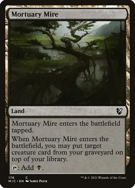 Mortuary Mire, Magic card MIC 176 — Midnight Hunt Commander set