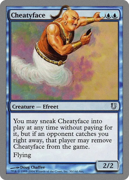 Cheatyface, Magic card UNH 30 — Unhinged set