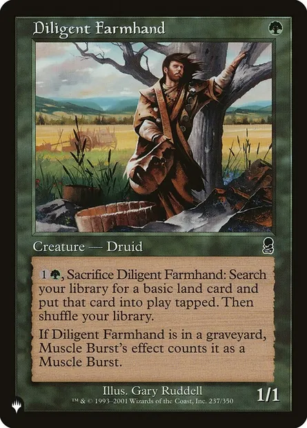 Diligent Farmhand, Magic card PLST ODY-237 — The List set