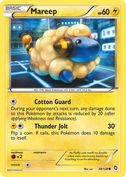 Mareep, Pokémon card DRX 38 — Dragons Exalted set