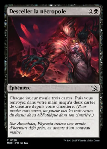 Desceller la nécropole, carte Magic MOM 128 — extension L'invasion des machines