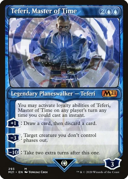 Teferi, Master of Time, Magic card M21 293 — Core Set 2021 set