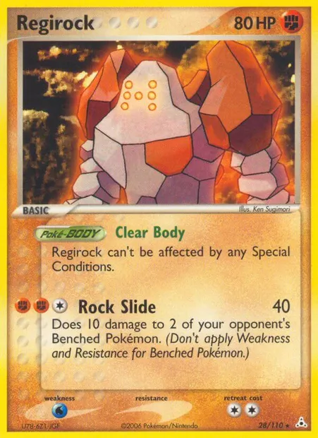 Regirock, Pokémon card HP 28 — Holon Phantoms set