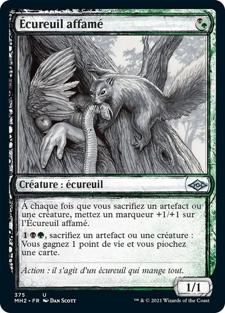 Écureuil affamé, carte Magic MH2 375 — extension Horizons du Modern 2