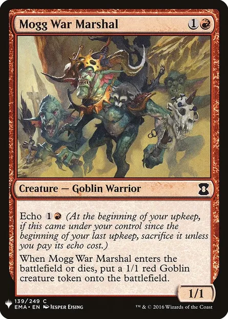 Maréchal de guerre mogg, carte Magic PLST EMA-139 — extension The List