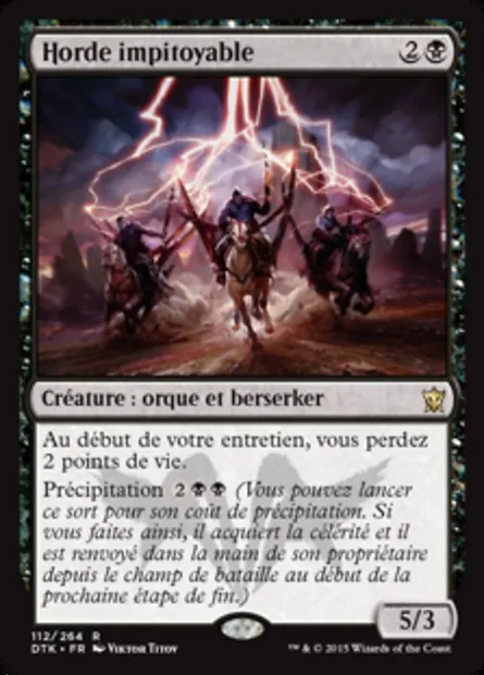 Horde impitoyable, carte Magic DTK 112 — extension Les Dragons de Tarkir