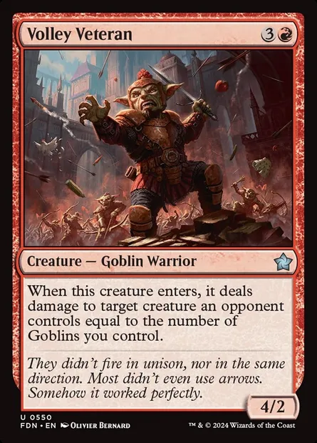 Volley Veteran, Magic card FDN 550 — Foundations set
