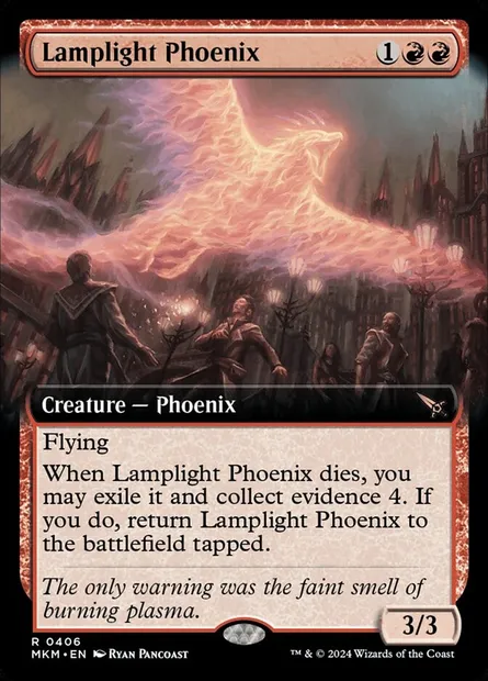 Lamplight Phoenix, Magic card MKM 406 — Murders at Karlov Manor set