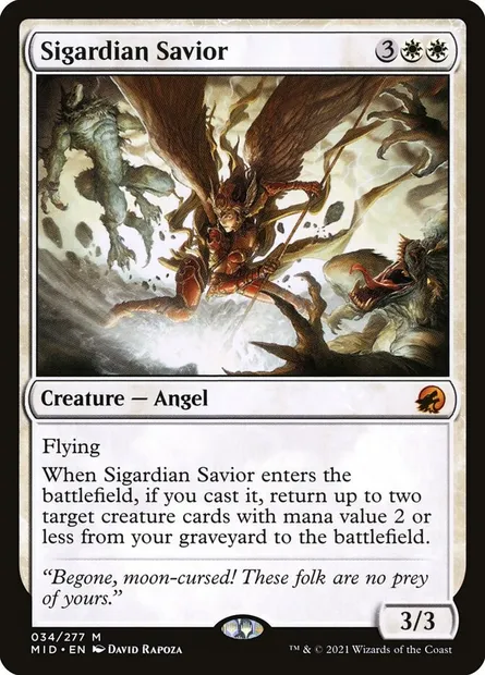 Sigardian Savior, Magic card MID 34 — Innistrad: Midnight Hunt set