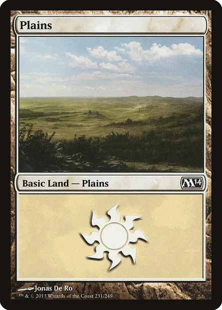 Plains, Magic card M14 231 — Magic 2014 set