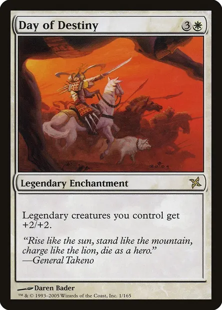 Jour de la Destinée, carte Magic BOK 1 — extension Traîtres de Kamigawa
