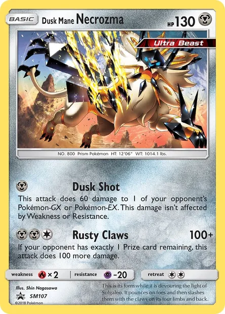 Dusk Mane Necrozma, Pokémon card SM 107 — SM Black Star Promos set