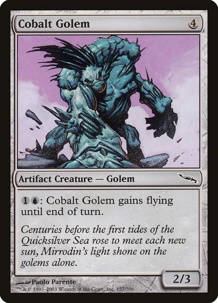 Golem de cobalt, carte Magic MRD 157 — extension Mirrodin