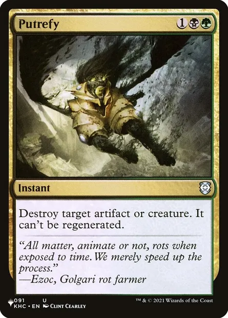 Putrefy, Magic card PLST KHC-91 — The List set