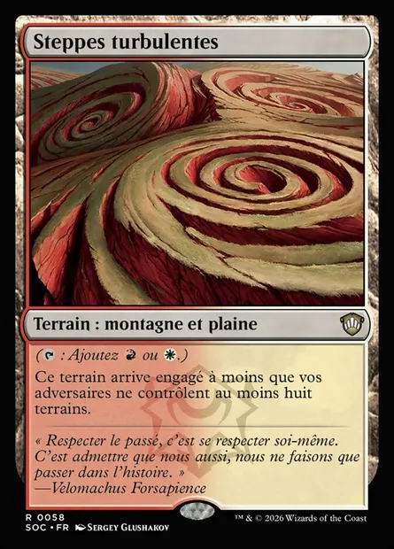 Steppes turbulentes, carte Magic SOC 58 — extension Secrets of Strixhaven Commander