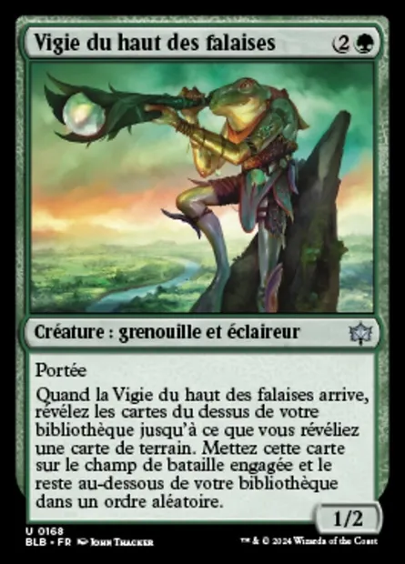 Vigie du haut des falaises, carte Magic BLB 168 — extension Bloomburrow