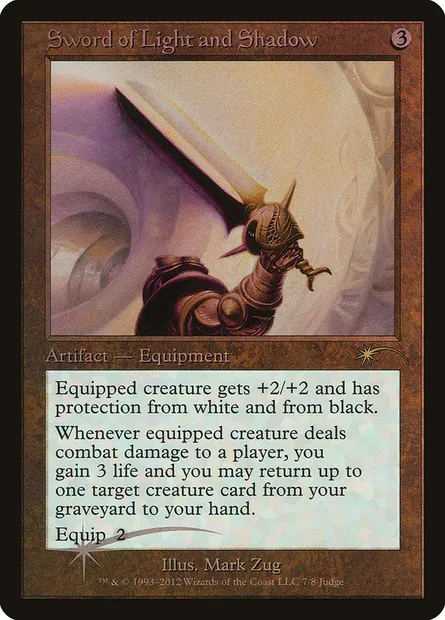 Épée des Ténèbres et de la Lumière, carte Magic J12 7 — extension Judge Gift Cards 2012