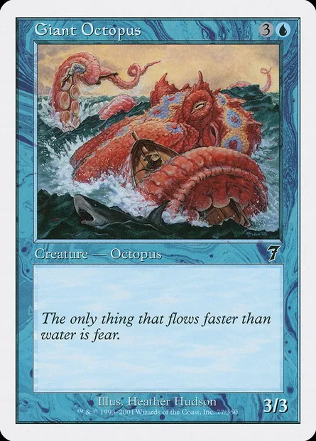 Giant Octopus, Magic card 7ED 77 — Seventh Edition set