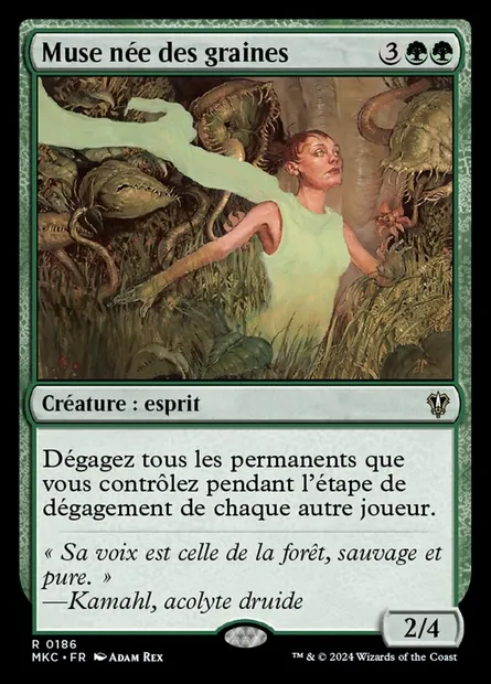 Muse née des graines, carte Magic MKC 186 — extension Murders at Karlov Manor Commander