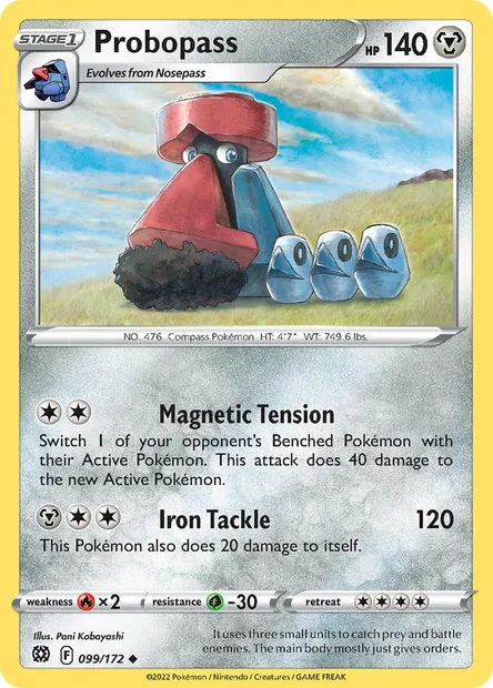 Probopass, Pokémon card BRS 099 — Brilliant Stars set