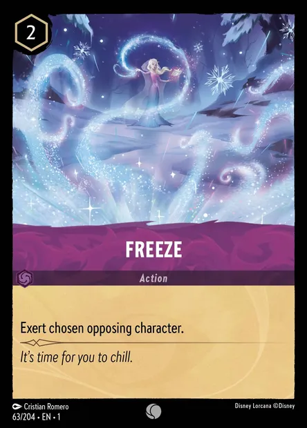 Freeze, Disney Lorcana card CH1-063 — The First Chapter set
