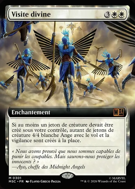 Visite divine, carte Magic MSC 301 — extension Marvel Super Heroes Commander