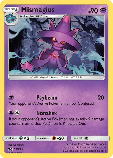 Mismagius, Pokémon card SM 245 — SM Black Star Promos set